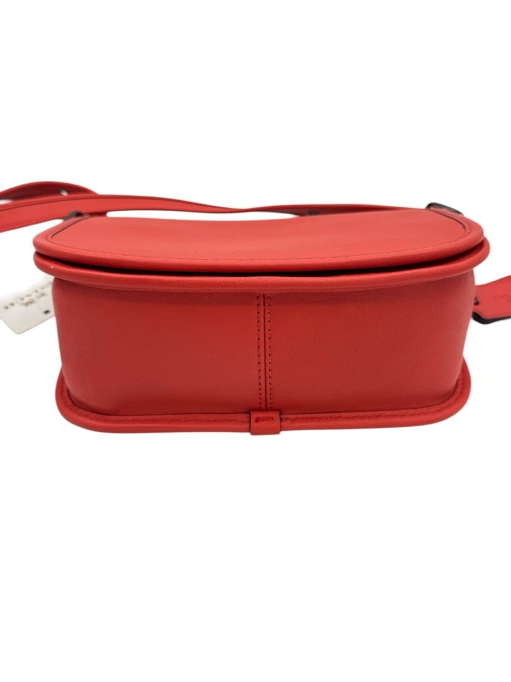 NEW Coach Saddle Bag Glovetanned Leather Deep Coral - Picture 7 of 11
